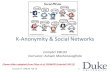 K-Anonymity & Social Networks · K-Anonymity & Social Networks CompSci 590.03 Instructor: Ashwin Machanavajjhala Lecture 4 : 590.03 Fall 12 1 (Some slides adapted from [Hay et al,