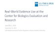 Real-World Evidence Use at the Center for Biologics ... · Real-World Evidence Use at the Center for Biologics Evaluation and Research Jennifer L. Kirk September 25, 2019. ASA Biopharmaceutical