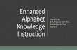 Enhanced Alphabet Knowledge Instruction - LCSC · Why do Enhanced Alphabet Knowledge Instruction Considerations for Teaching the Alphabet How to Plan for Teaching the Alphabet ...