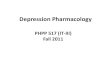 Depression Pharmacology - Laulima...Depression Pathophysiology Stress-induced depression •Chronic stress increase glucocorticoids Disruption of BDNF expression (cAMP-CREB signaling)