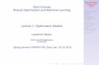 Short Course Robust Optimization and Machine …elghaoui/Teaching/...Short Course Robust Optimization and Machine Learning Lecture 1: Optimization Models Laurent El Ghaoui EECS and