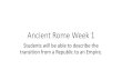 Ancient Rome Week 1 - Kyrene School District...Republic Acrostic Poem 22 Roman Republic 23 Transition from Republic to Empire Activity 24 Roman Empire 25 New Emperor Speech 26 Powerful