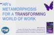 HR s METAMORPHOSIS FOR A TRANSFORMING WORLD OF WORK · #Social Technologies and work Connect, share and learn using social media and collaborative tools I am Social Media & HR Adviser