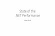 State of the .NET Performance · SpanIndexer_Set .NET Core 1.1 0.6082 ns 1.12 SpanIndexer_Set .NET Core 2.0 0.5417 ns 1.00 There is some place for further improvement! Span is on