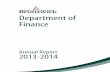 Department of Finance - New Brunswick · 2014-12-10 · Department of Finance Annual Report 2013-2014 Published by: Department of Finance Government of New Brunswick P. O. Box 6000