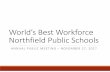 World’s Best Workforce Northfield Public Schools...2017 WBWF Results Fall 2017 FAST results indicated 84 % of kindergarteners were ready in reading and 81% in math. Additionally