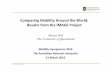 Comparing Mobility Around the World: Results from the ...€¦ · comparisons between countries around the world Major interest is in promoting analytical rigour – quantitative