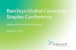 Barclays Global Consumer Staples Conference/media/Files/E/EdgeWell... · Barclays Global Consumer Staples Conference Edgewell Personal Care Company . Page 2 Strategic Overview and