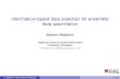 Information-based data selection for ensemble data assimilation€¦ · Information-based data selection for ensemble data assimilation Stefano Migliorini National Centre for Earth