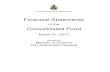 Consolidated Fund - Bermuda€¦ · the Government occur outside the Consolidated Fund. As such, the financial statements of the Consolidated Fund for the year ended March 31, 2017