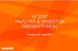 H1 2017 analyst & investor presentation - EasyJetcorporate.easyjet.com/~/media/Files/E/Easyjet/pdf/...H1 2017 analyst & investor presentation Tuesday 16th May 2017 Introduction Carolyn