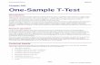 Chapter 205 One-Sample T-Test · One-Sample T-Test . Introduction . This procedure provides several reports for making inference about a population mean based on a single sample.