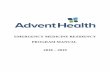 EMERGENCY MEDICINE RESIDENCY PROGRAM MANUAL · The Emergency Medicine Residency is operated by AdventHealth East Orlando, a not-for-profit health care institution, to further its