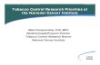 Tobacco Control Research Priorities at the National Cancer ...€¦ · Tobacco Control Research Priorities at the National Cancer Institute Mark Parascandola, PhD, MPH ... current