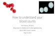 How to understand your blood counts · Red blood cells: oxygen-carriers •RBC: number of red blood cells •4.7-6.1 million cells/microliter •Hemoglobin: protein molecule in the