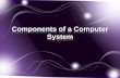 Components of a Computer System · 2018-01-29 · Components of Computer System Hardware: Input Device An input device is a hardware that allows data to be entered into a computer.