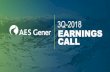 3Q-2018 EARNINGS CALL - AES Gener · Earnings Call. HIGHLIGHTS 2018 Third Quarter 1. 3Q-2018 $232mn +27% LTM 3Q-2018 $886mn +12% HIGHEST EVER EBITDA GROWTH 5. Boosted by STRONGER