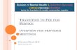 Transition to Fee for Service - NJHCQI · bundled rates designed to cover services delivered in OTP. The services in the bundled rate are: case management, medication, dispensing,