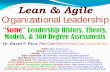 Lean & Agile · What is Lean & Agile LEADERSHIP? Lead-er-ship (ˈlēdәr,SHip) Act or instance of leading, guiding, or coaching; To inspire lean and agile thinking Leadership framework