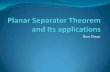 Planar Separator Theorem and Its applications · Planar Graphs In graph theory, a planar graph is a graph that can be embedded in the plane, i.e. it can be drawn on the plane in such
