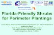 Florida-Friendly Shrubs for Perimeter Plantings...enhance focal points of the landscape, and reduce vulnerability to disease and pests •Carefully select shrubs that are similar,
