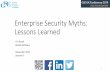 Enterprise Security Myths: Lessons Learned · Enterprise Security Myths: Lessons Learned Jim Porell Rocket Software November 2019 ... IBM X-Force Research 2016 Cyber Security Intelligence
