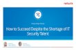 Know What Works How to Succeed Despite the Shortage of IT ... · PDF file talent shortage. IT Security Talent Shortage 33% of respondents say the shortage makes them prime hacking