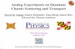 Analog Experiments on Quantum Chaotic Scattering and Transportanlage.umd.edu/Anlage APS March Meeting 2007 Short.pdf · 2 Quantum Transport Mesoscopic and Nanoscopic systems show