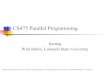 CS475 Parallel Programming - Colorado State Universitycs475/f15/more_progress/... · 2015-11-13 · CS475 Parallel Programming Sorting Wim Bohm, Colorado State University Except as