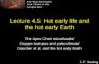 Lecture 4.5: Hot early life and the hot early Earth 4p5... · Lecture 4.5: Hot early life and the hot early Earth The Apex Chert microfossils/ Oxygen isotopes and paleoclimate/ Gaucher
