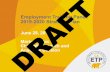 Employment Training Panel: 2019-2020 · Employment Training Panel: 2019-2020 DRAFT Strategic Plan. New Design for the Strategic Plan • ETP has updated the design, layout, and contents