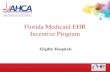 Florida Medicaid EHR Incentive Program · 2012-01-20 · Medicaid incentive programs Funding for Regional Extension Centers GOAL: ... Moving Forward Choice of Program Year will determine