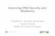 Improving DNS Security and Resiliency - PacNOG · Anycast DNS – Cisco IP SLA ip sla 1 dns name-server 192.0.2.202 timeout 500 frequency 10 ip sla schedule 1 life forever start-time