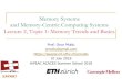 Memory Systems and Memory-Centric Computing Systems ... · Memory Systems and Memory-Centric Computing Systems July 9-13, 2018 Topic 1: Main Memory Trends and Basics Topic 2: Memory