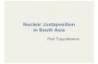 Nuclear Juxtaposition in South Asia - ISODARCO · 2011-01-19 · Nuclear Juxtaposition in South Asia Petr Topychkanov . Plan: ... Zafar Iqbal Cheema . Key Elements of Strategic Stability