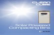 Solar Powered Compacting Bins - ESE World€¦ · The Clean Cube’s durable solar panels harness the sun’s energy and uses sensors to continually compact the waste that is deposited