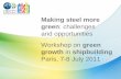 Making steel more green: challenges and opportunities ... · Summit, July 2009 in L'Aquila, Italy) •Steel sector (IEA estimates) : –Carbon emission from 1.7 tonne per tonne of