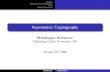 Asymmetric Cryptography - Mississippi State ramkumar/ آ  Asymmetric Cryptography Mahalingam