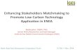 Enhancing Stakeholders Matchmaking to Promote Low Carbon ... · Enhancing Stakeholders Matchmaking to Promote Low Carbon Technology Application in ENEA Abdessalem RABHI, PhD. Senior