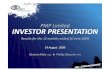 PMP Limited INVESTOR PRESENTATION - 2017-05-22آ  PMP Limited INVESTOR PRESENTATION ... PMP Values PMP