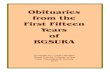 Obituaries from the First Fifteen Years of BGSURA · Obituaries from the First Fifteen Years of BGSURA Compiled by: Linda Hamilton Wood County Chapter of the Ohio Genealogical Society