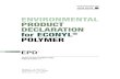 ENVIRONMENTAL PRODUCT DECLARATION for ECONYL POLYMER®-Polymer.pdf · CPC347-PLASTICS IN PRIMARY FORMS PCR2010:16 VERS. 2.11 ENVIRONMENTAL PRODUCT DECLARATION for ECONYL® POLYMER