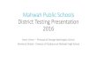 Mahwah Public Schools District Testing Presentation 2016€¦ · Mahwah Public Schools District Testing Presentation 2016 Kevin Ulmer – Principal of George Washington School Dominick