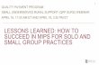 Lessons Learned: How to Succeed in MIPS for Solo and Small ... · 04.04.2019  · LESSONS LEARNED: HOW TO SUCCEED IN MIPS. SETTING THE STAGE Focus: Meeting MIPS requirements while