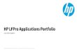 HP LFPro Applications Portfoliomyhplfproapplications.com/.../HP_LFPro_Applications_Portfolio...201… · HP Latex 1500 printer series A4 print samples Indigo Folder Print samples: