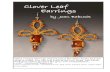 Clover Leaf Earrings - Micro-MacrameJewelry.com Home€¦ · Clover Leaf by Joan Babcock Earrings. 2 Materials Cord • 18 gauge Nylon Cord: 4 @ 30” ea. 4 @ 20” ea. • 2 Earring