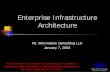 Architecture Enterprise Infrastructure - ITSM Enterprise Infrastructure Architecture.pdf · Infrastructure Architecture Systems Design Tool Selection Integration Deployment Support/Maintenance.
