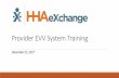 Provider EVV System Training - Amazon S3 · Provider EVV System Training December 21, 2017. ... HHAeXchange System Training - Agenda 1 Caregiver Module. 2. Schedule Module. 3. Visit