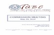 Commission Meeting Minutes for May 29, 2014 · APPROVAL OF COMMISSION MINUTES OF March 25, 2014 . Presiding Officer Jos Cuevas called for approval of the Commission meeting é minutes