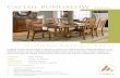 Cattail BUNGALOW Dining · 2018-06-15 · updated version of this modern classic design. A stunning wood grain, cattail cutouts within the dining chair backs, and table trestles signify